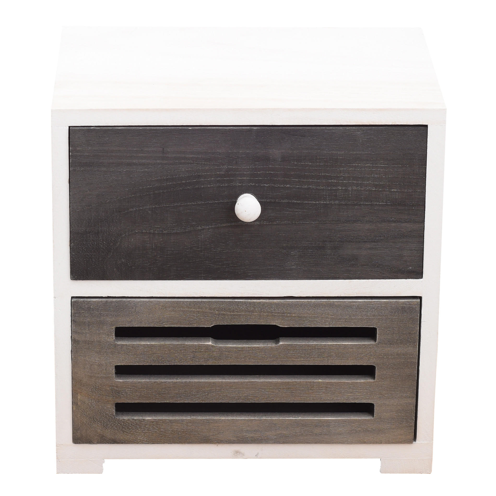 NACHTTISCH Weiß 24/35/36 cm - Weiß, Holz (24/36/35cm) - Mobili Rebecca