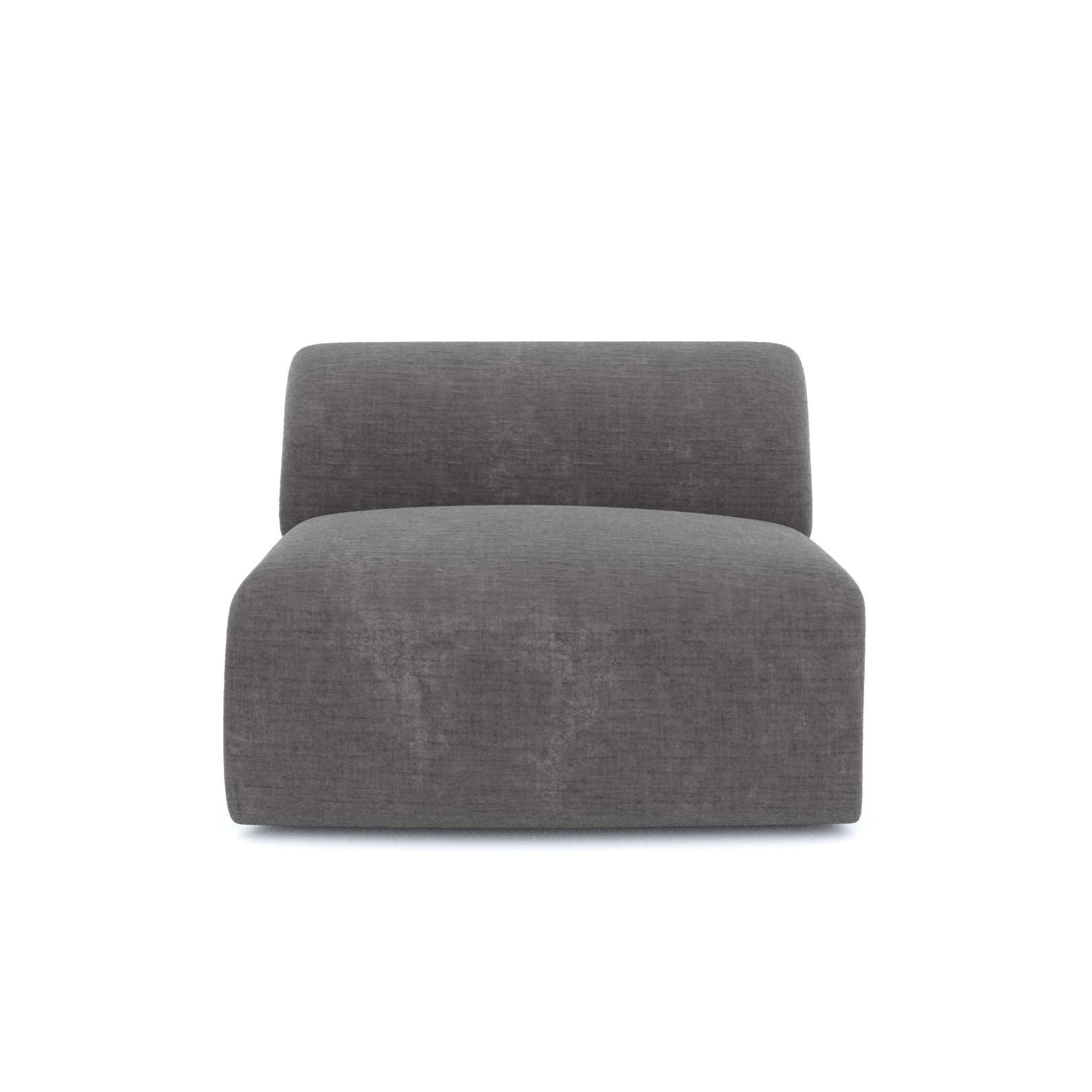SESSEL Texturierter Samt Grau 75cm - Grau, Textil (75/67/97cm) - Sia Home