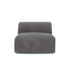 SESSEL Texturierter Samt Grau 75cm - Grau, Textil (75/67/97cm) - Sia Home