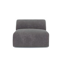 SESSEL Texturierter Samt Grau 75cm - Grau, Textil (75/67/97cm) - Sia Home