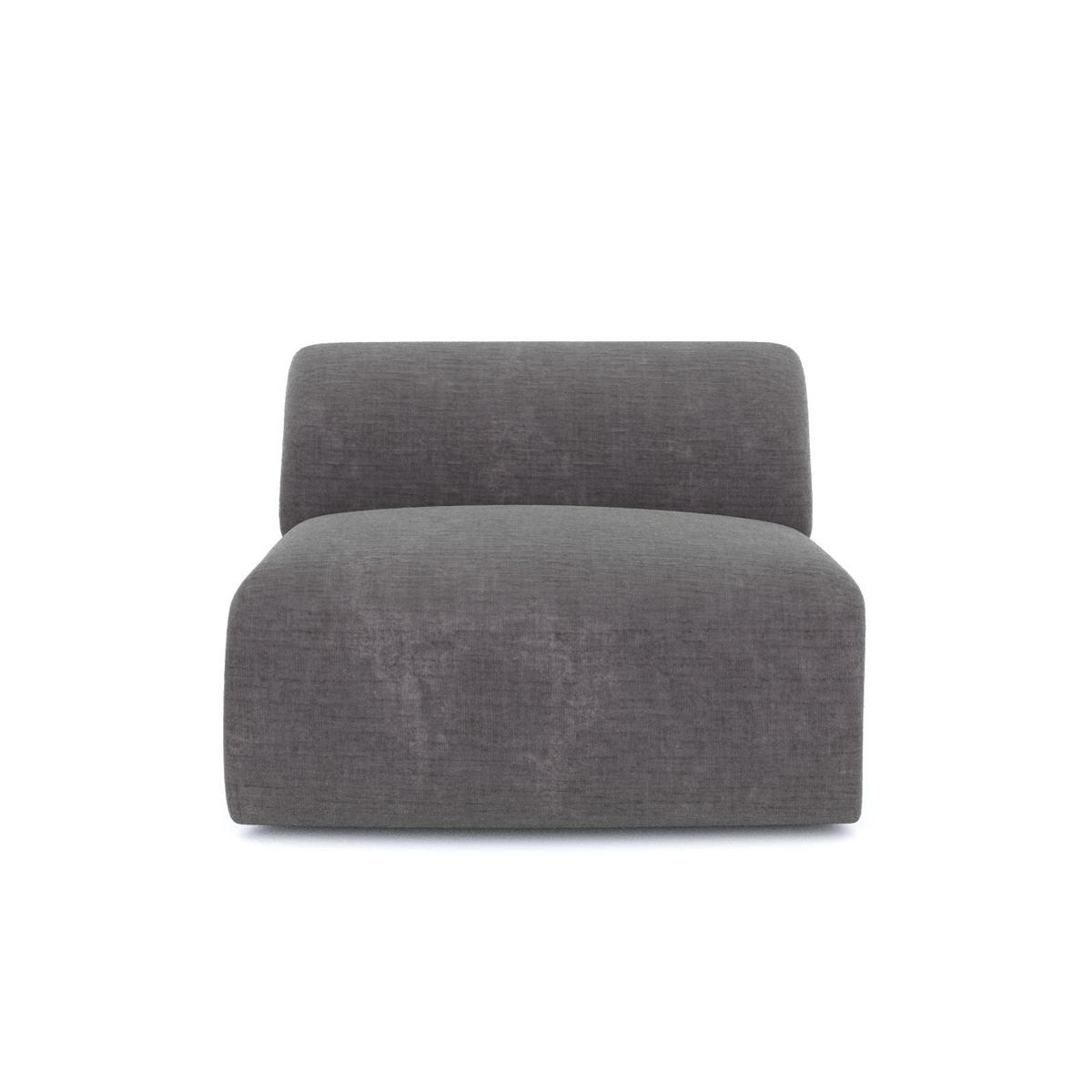 SESSEL Texturierter Samt Grau 75cm - Grau, Textil (75/67/97cm) - Sia Home