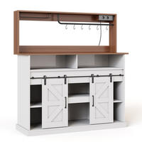 HIGHBOARD 120 cm in Weiß & Natur - Weiß, Holzwerkstoff (120/130/40cm) - Urban Meuble