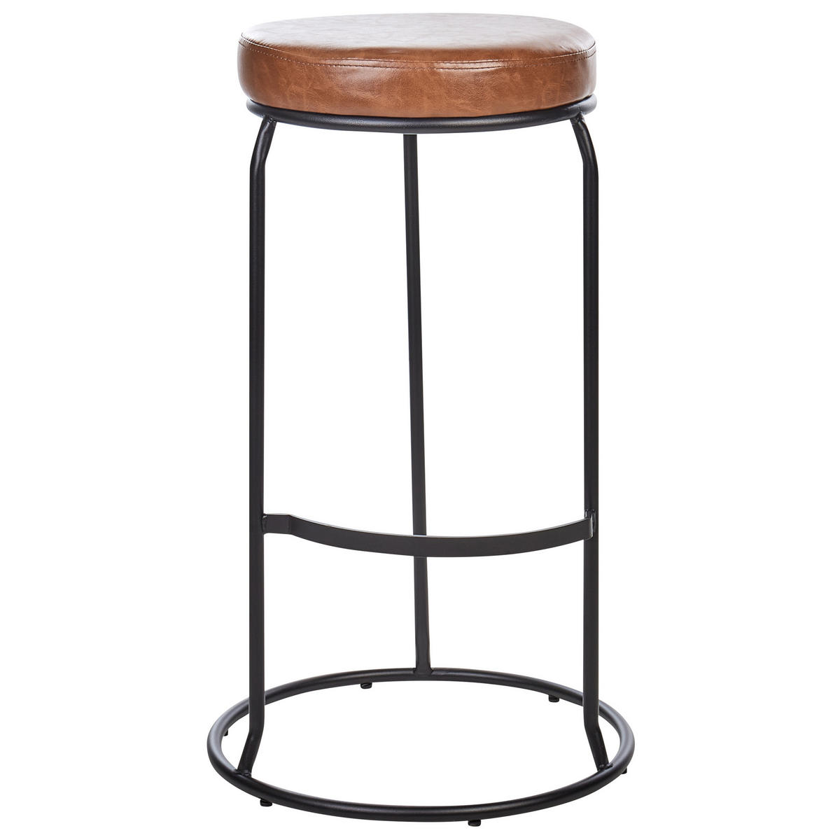 BARHOCKERN 2er-Set Braun Milroy - Schwarz/Braun, Kunststoff (43/74/43cm) - Beliani