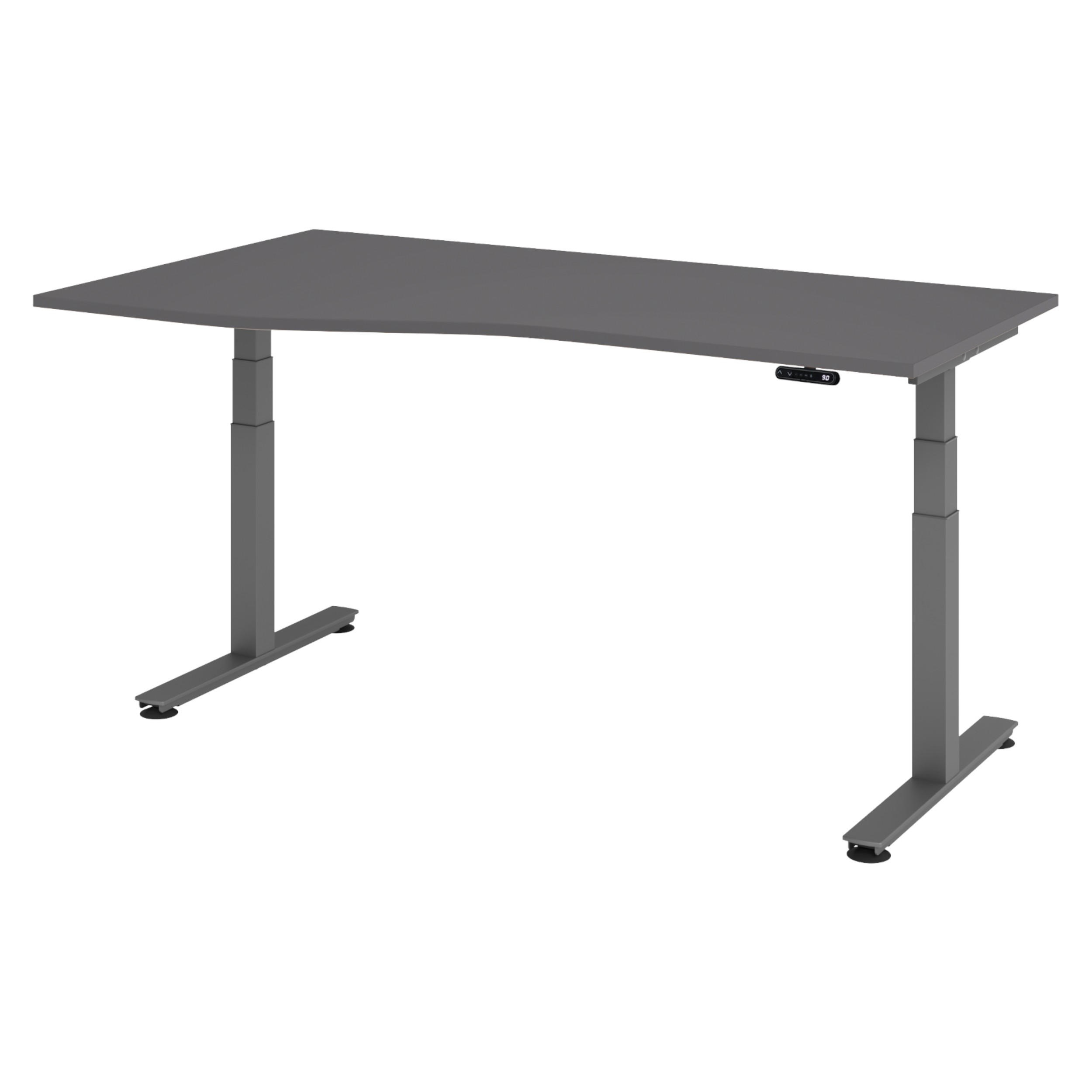 SCHREIBTISCH elektrisch XDSM 100/180/72 cm in Graphitfarben/Graphitfarben - Graphitfarben, Holzwerkstoff (100/180/72cm) - bümö