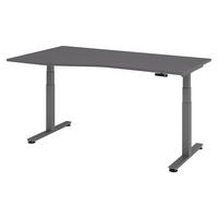 SCHREIBTISCH elektrisch XDSM 100/180/72 cm in Graphitfarben/Graphitfarben - Graphitfarben, Holzwerkstoff (100/180/72cm) - bümö