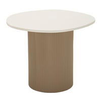 BEISTELLTISCH Frankfurt, grau und weiß, Metall, MDF und Kunstmarmor, 46 x 48 x 39 cm - Weiß/Grau, Holzwerkstoff/Stein (48/46/39cm) - Mauro Ferretti