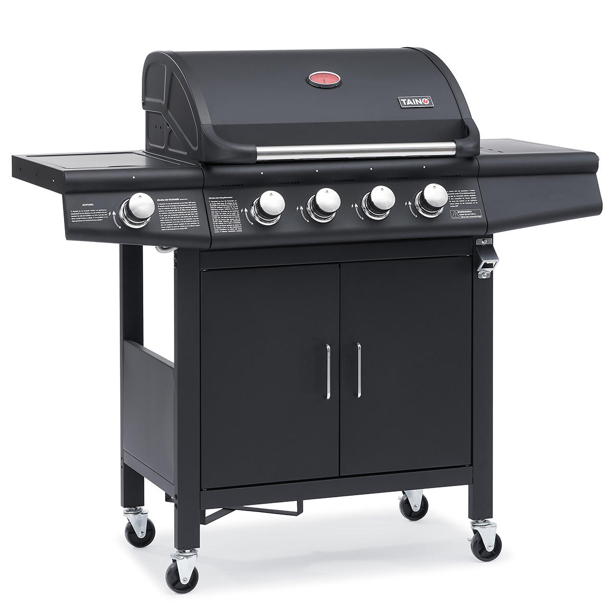 GASGRILL Set RED 6+1 - Schwarz, Metall (146/114/54cm) - TAINO