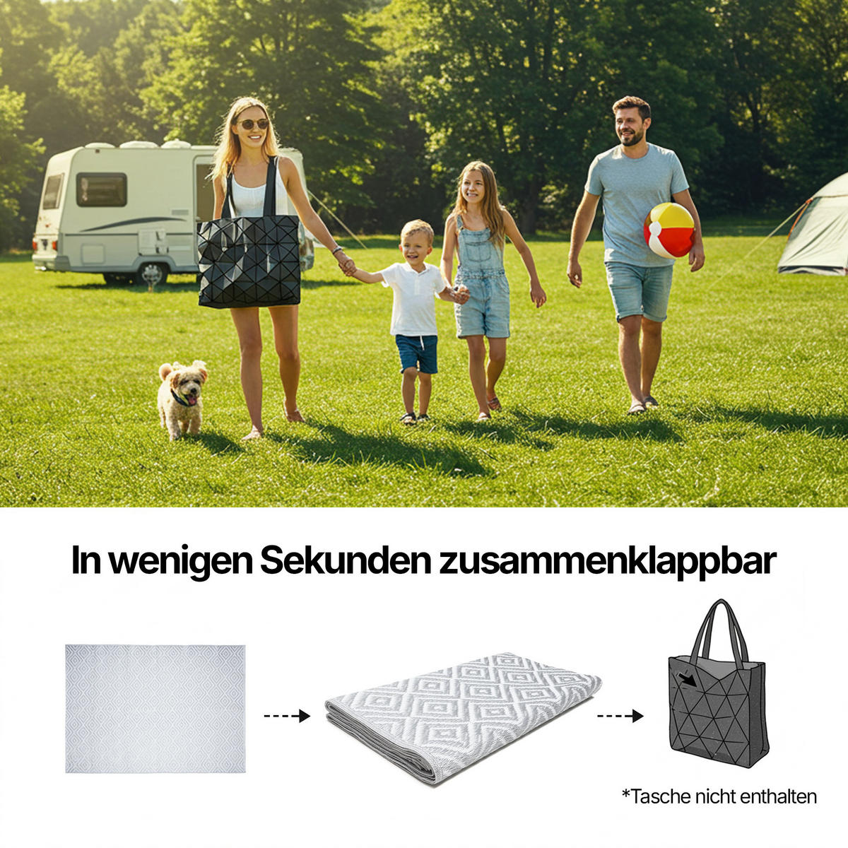 TEEPPICH IBIZA Grau 150/240 cm - Grau, Kunststoff (150/240cm) - Tapiso