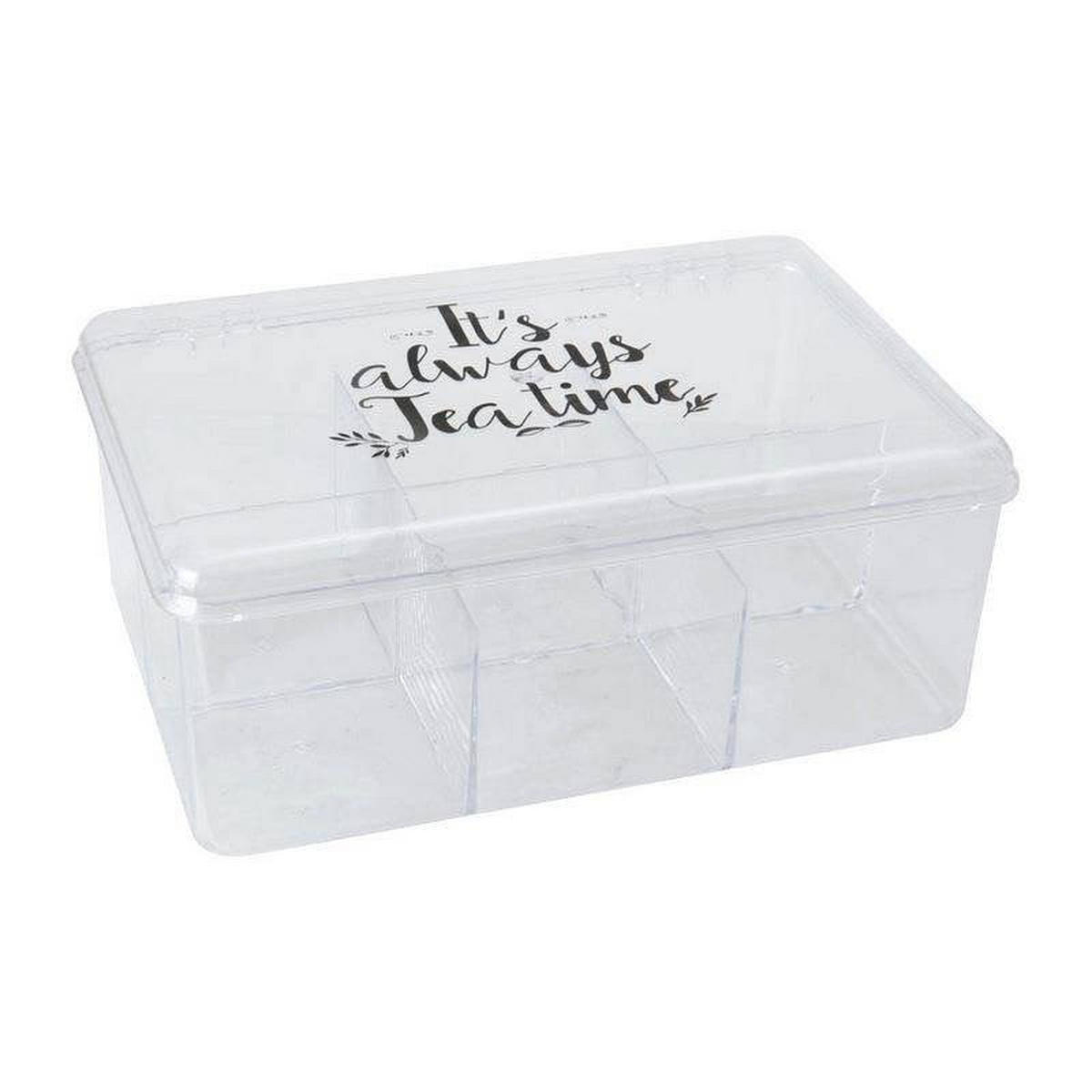 TEEDOSE 21,5 x 15 x 8,5 cm - Transparent, Kunststoff (21.5/8.5/15cm) - Excellent Houseware