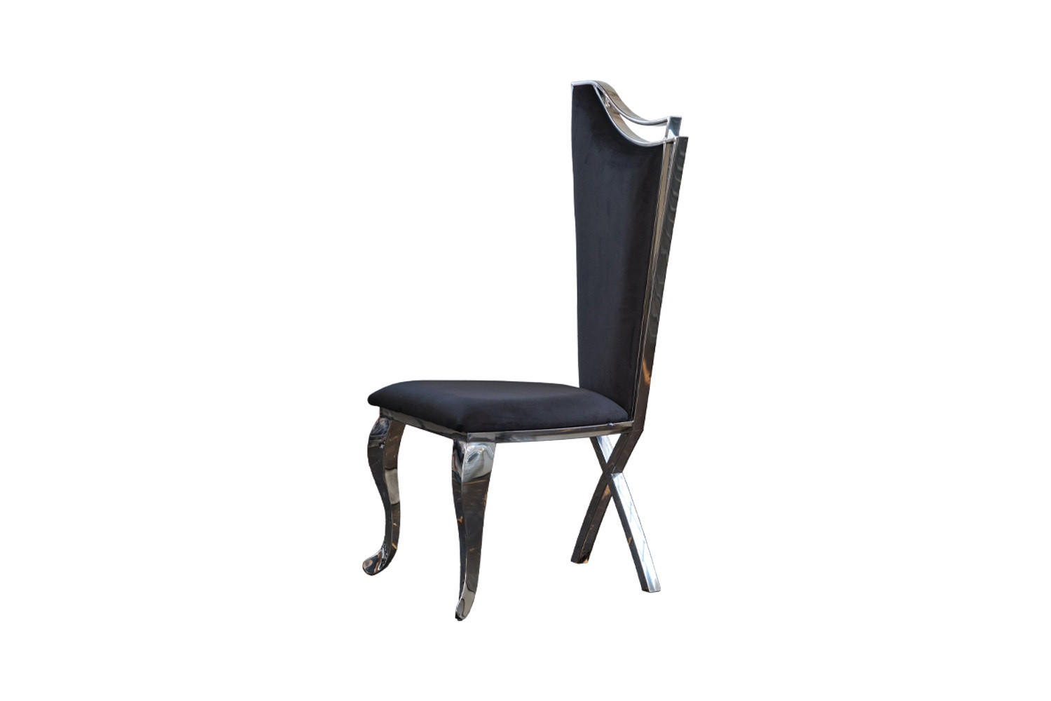 ESSZIMMERSTUHL AMALIA Schwarz Velvet - Schwarz, Textil (50/116/55cm) - KAWOLA