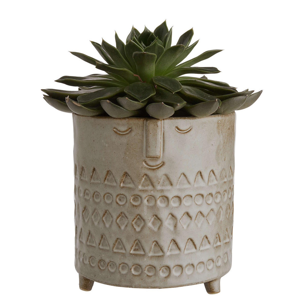 BLUMENTOPF Ethno - Braun, Keramik (15cm) - BUTLERS