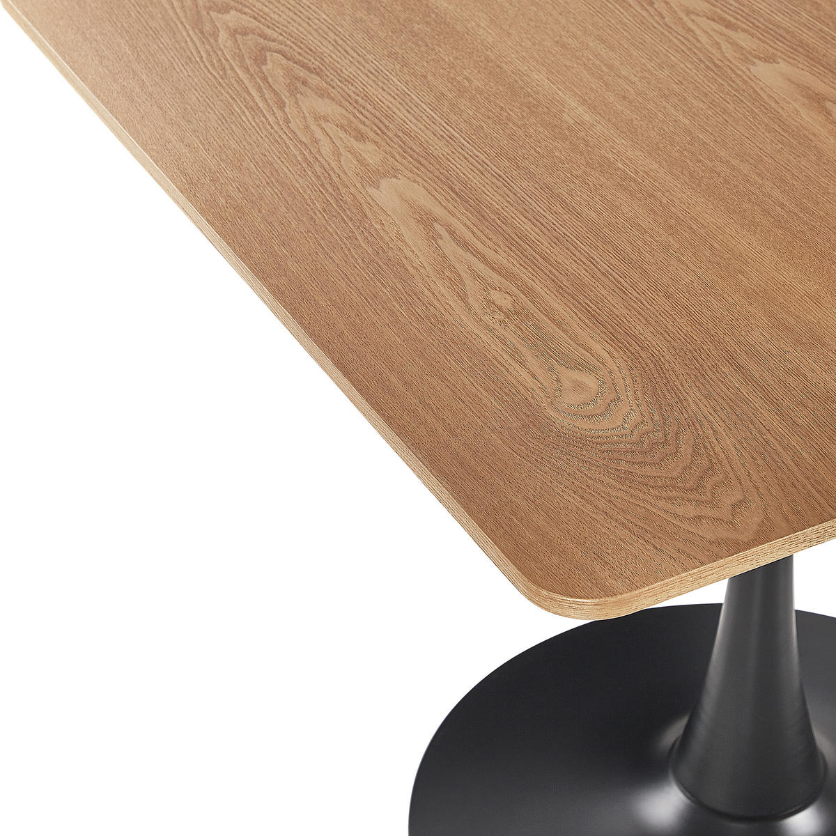 ESSTISCH 90/90/74 cm Hellbraun, Schwarz Quadratisch Boca - Hellbraun, Holzwerkstoff (90/90/74cm) - Beliani