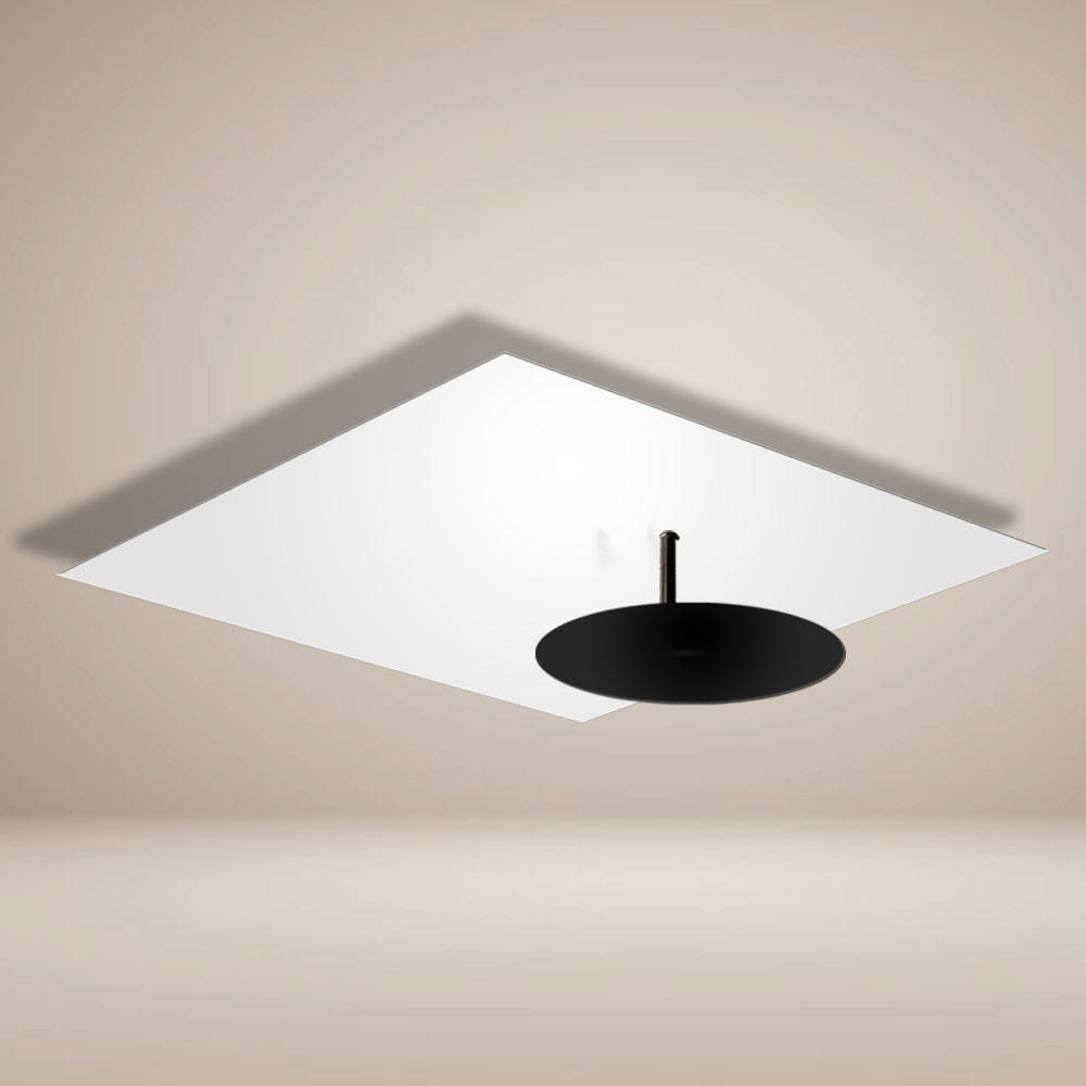 s.luce Led-Wand-/Deckenlampe Weiß 62x10x62 cm