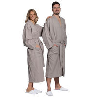 BADEMANTEL, S, 100% Baumwolle, Braun - Grau, Textil (Scm) - Zollner