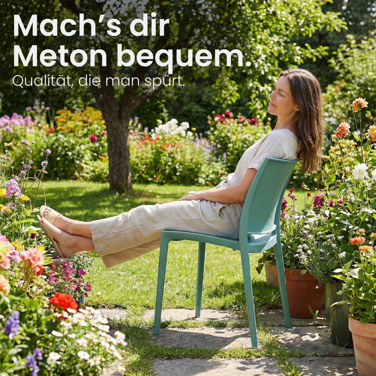 GARTENSTUHL Kunststoff Oliv - Olivgrün, Kunststoff (42/81/49cm) - CLP