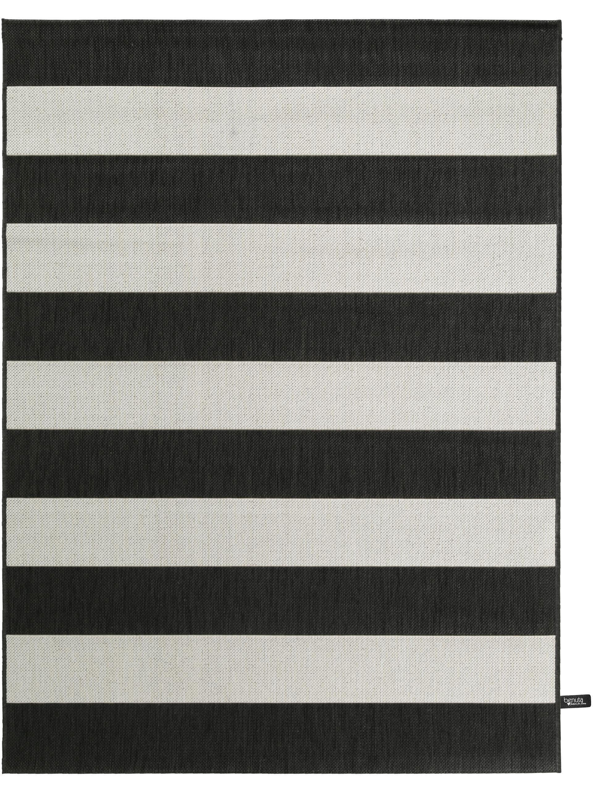 OUTDOORTEPPICH Metro Schwarz 120x170 cm - Schwarz, Textil (120/170cm) - benuta Nest