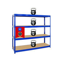 SCHWERLASTREGAL Dino 180x240x60 cm Fachlast 450 kg Blau - Blau, Metall (240/180/60cm) - PROREGAL