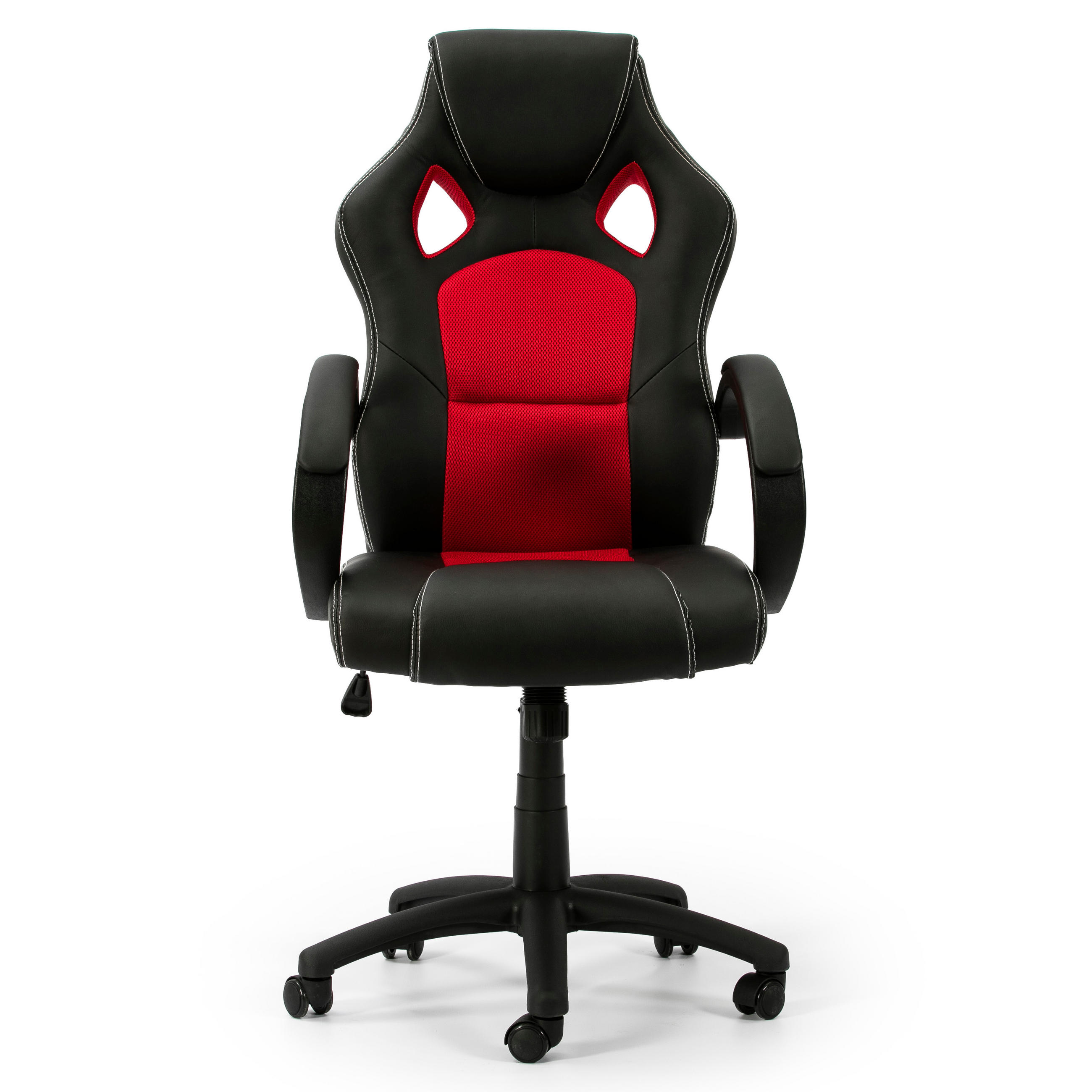 DREHSTUHL Hamilton Schwarz/Rot - Rot, Fell (68/112/61cm) - VS Venta-stock