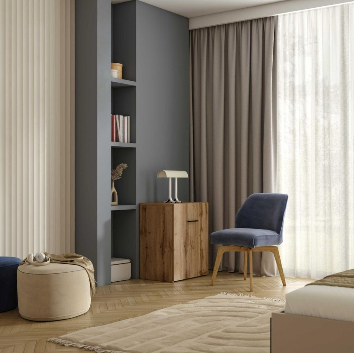 SCHREIBTISCH INTELLO 131,5x60x75 cm Bürotisch Computertisch, Eiche Wotan - Eiche Wotan, Holzwerkstoff (60/131.5/75cm) - MASSENO