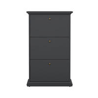 SCHUHSCHRANK Venedig Grau 78/28/128 cm - Grau, Holzwerkstoff (78/128/28cm) - ebuy24