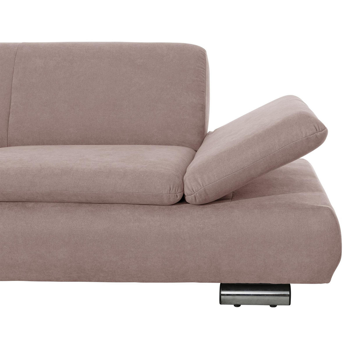 ECKSOFA mit Ottomane links Kaye Flachgewebe rosé - Rosa, Kunststoff (190/270cm) - 58aufmkessel