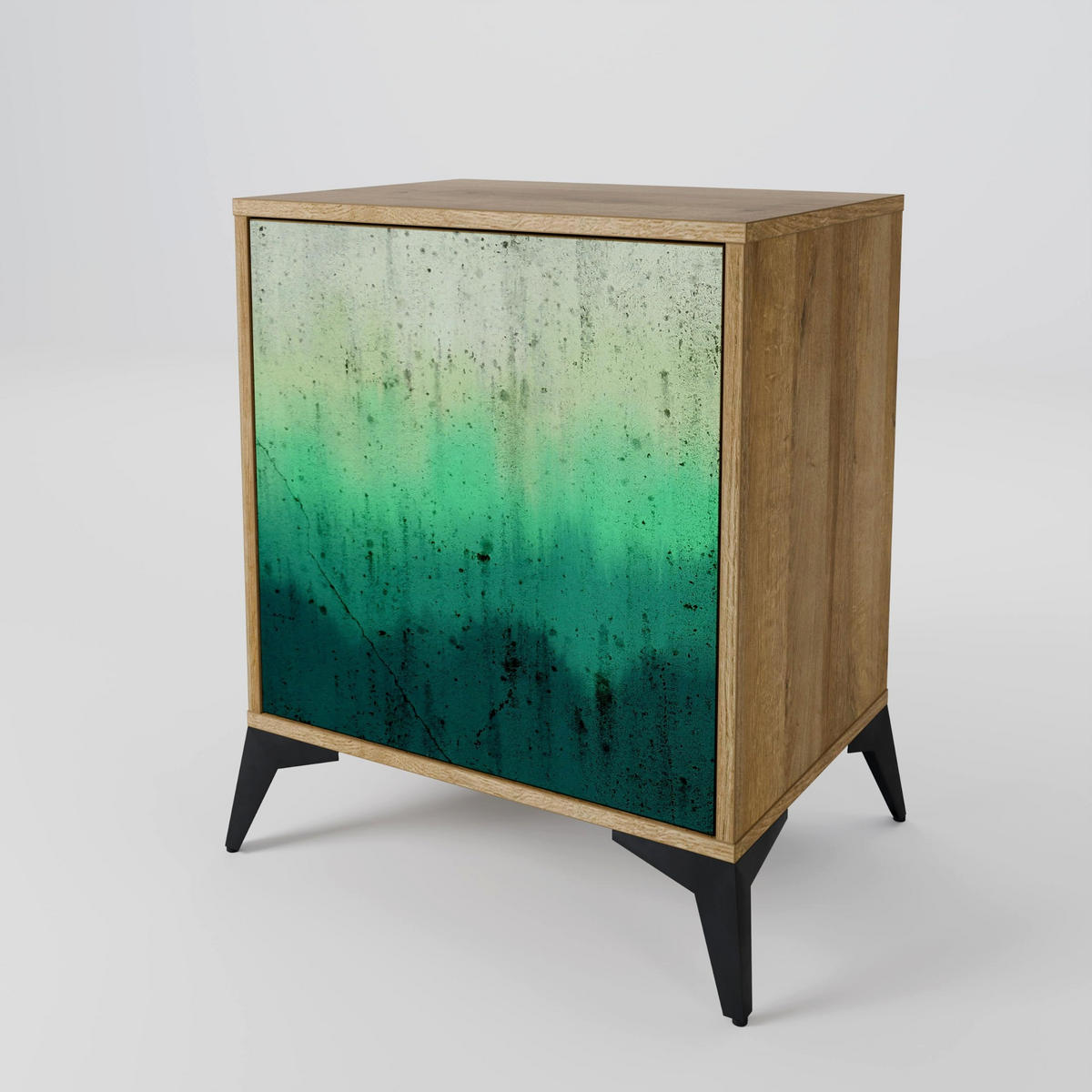 SIDEBOARD NORTHERN LIGHTS, Eichefarben, 57,5x42x57,5 cm, Ohne Füße - Eichefarben/Multicolor, Holzwerkstoff (57.5/57.5/42cm) - SpaceRebels