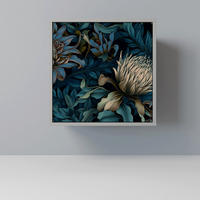 SIDEBOARD TWILIGHT BLOOM, Grau, 57,5x42x57,5 cm, Ohne Füße - Multicolor/Grau, Holzwerkstoff (57.5/57.5/42cm) - SpaceRebels