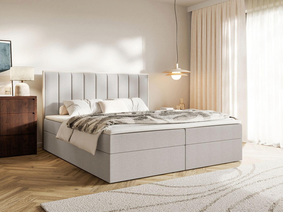 BOXBETT Togents Graubeige Chenille hydrophob 140x200 cm - Taupe, Textil (140/200cm) - Selsey