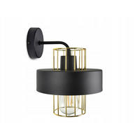 WANDLEUCHTE LOFT - Goldfarben/Schwarz, Metall (22/26/20cm) - kiki design