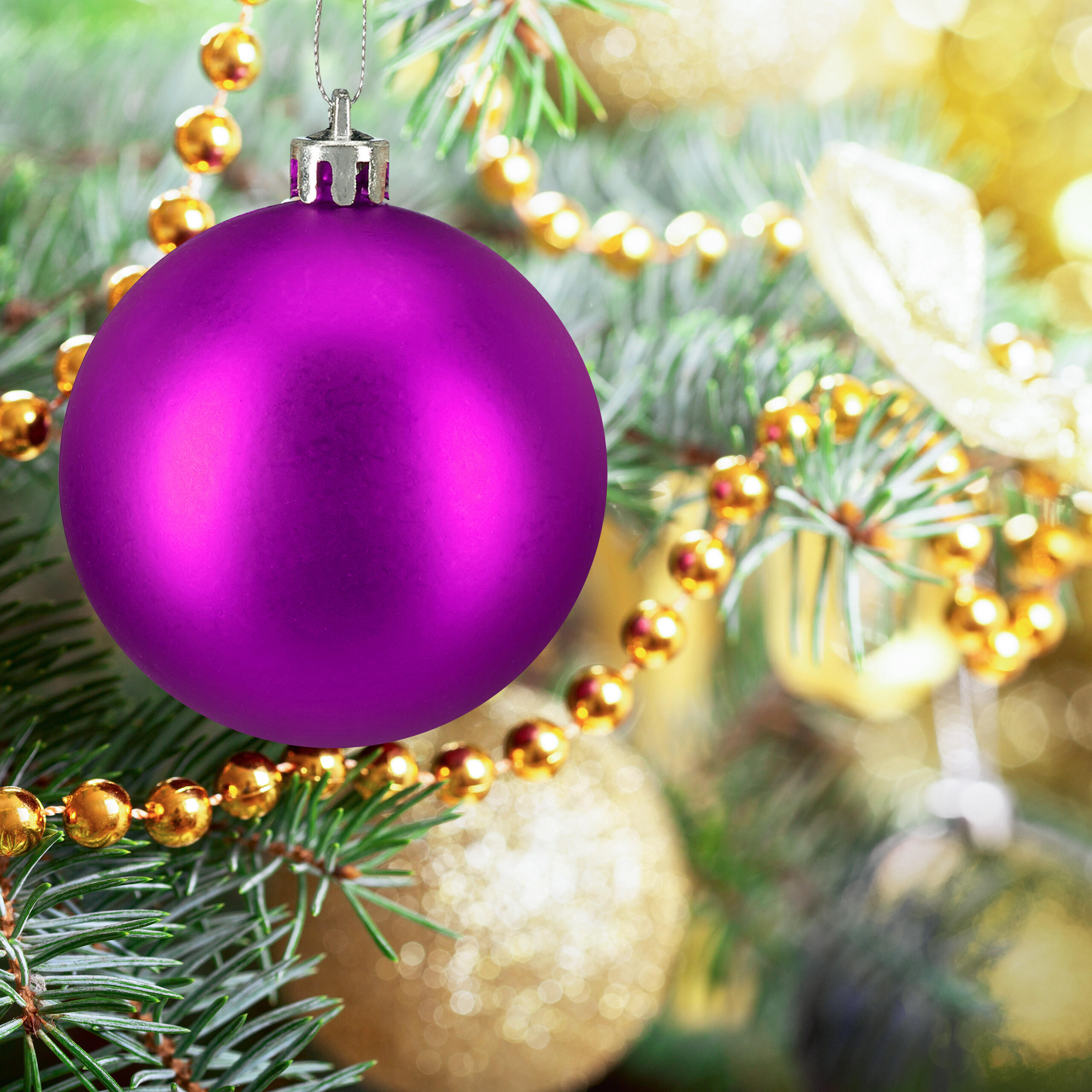 50XWEIHNACHTSKUGELN - Pink, Kunststoff (6/7/6cm) - Relaxdays