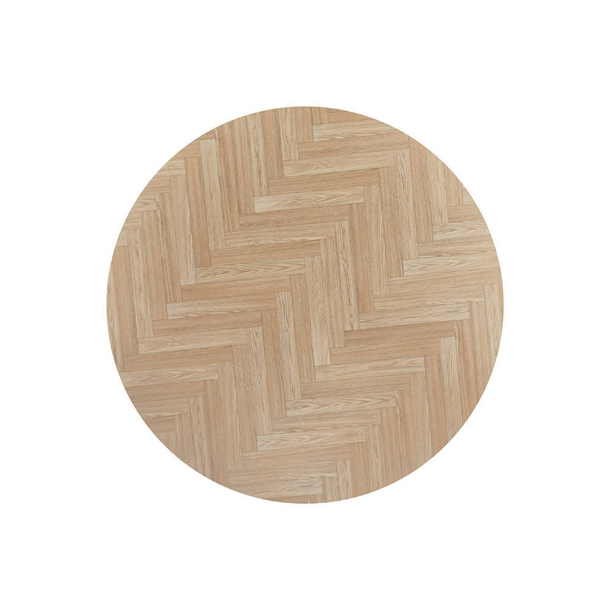 COUCHTISCH Rund NOVARA - 88 x 47 cm Fishbone Oak - Braun, Holz (110/66/47cm) - Home Deluxe