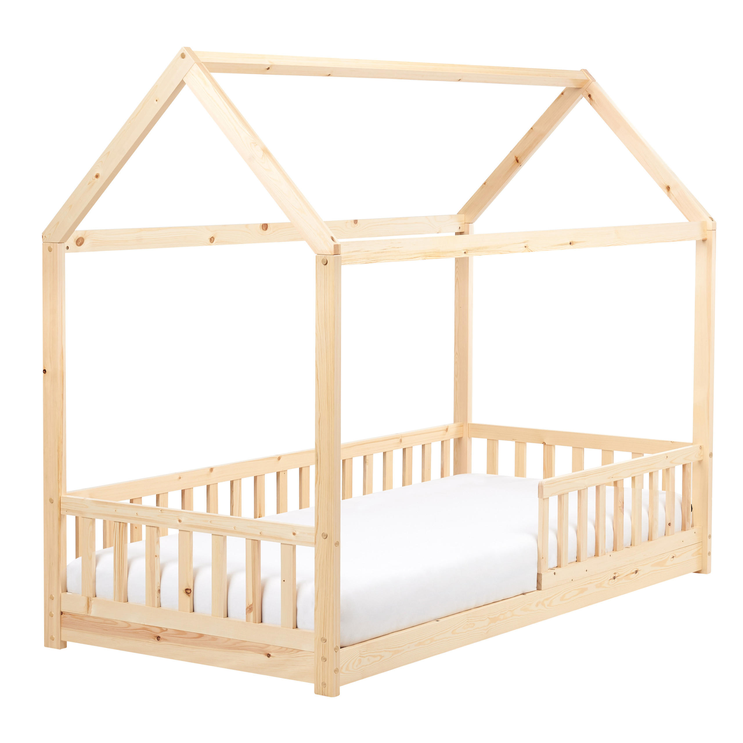 KINDERBETT 90x200 cm Heller Holzfarbton Cossaye - Hellbraun, Holz (90/200cm) - Beliani