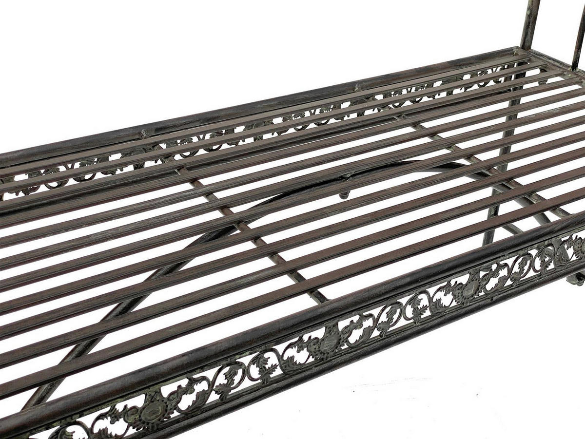 GARTENBANK ohne Rückenlehne aus Metall Braun 140 cm 96001 - Braun, Metall (45/75/140cm) - DanDiBo