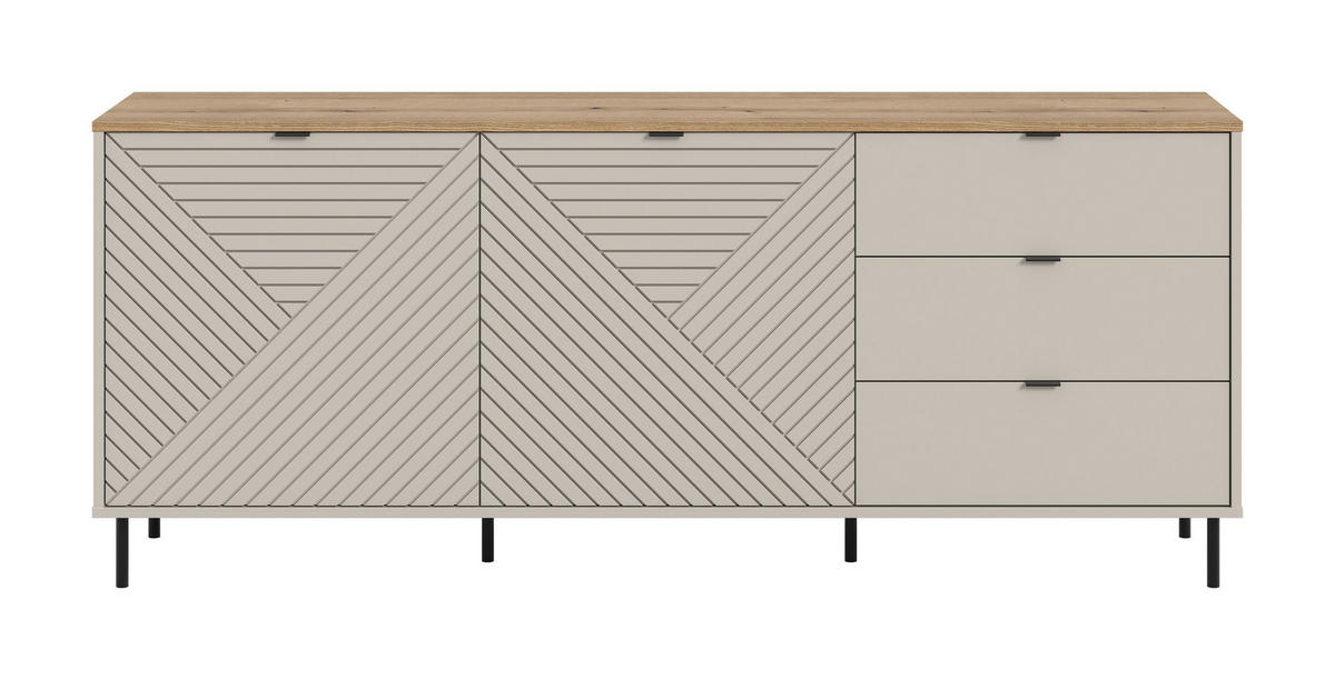 SIDEBOARD CAMPUS (B/H/T: ca. 184/75/40 cm) in Kaschmir/Kaschmir - Sandfarben, Holzwerkstoff (184/75/40cm)