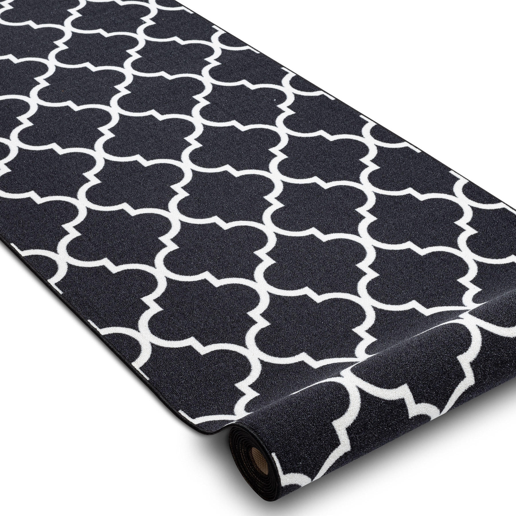 LÄUFER Antirutsch TRELLIS 80/230 cm - Schwarz, Textil (80/230cm) - rugsX