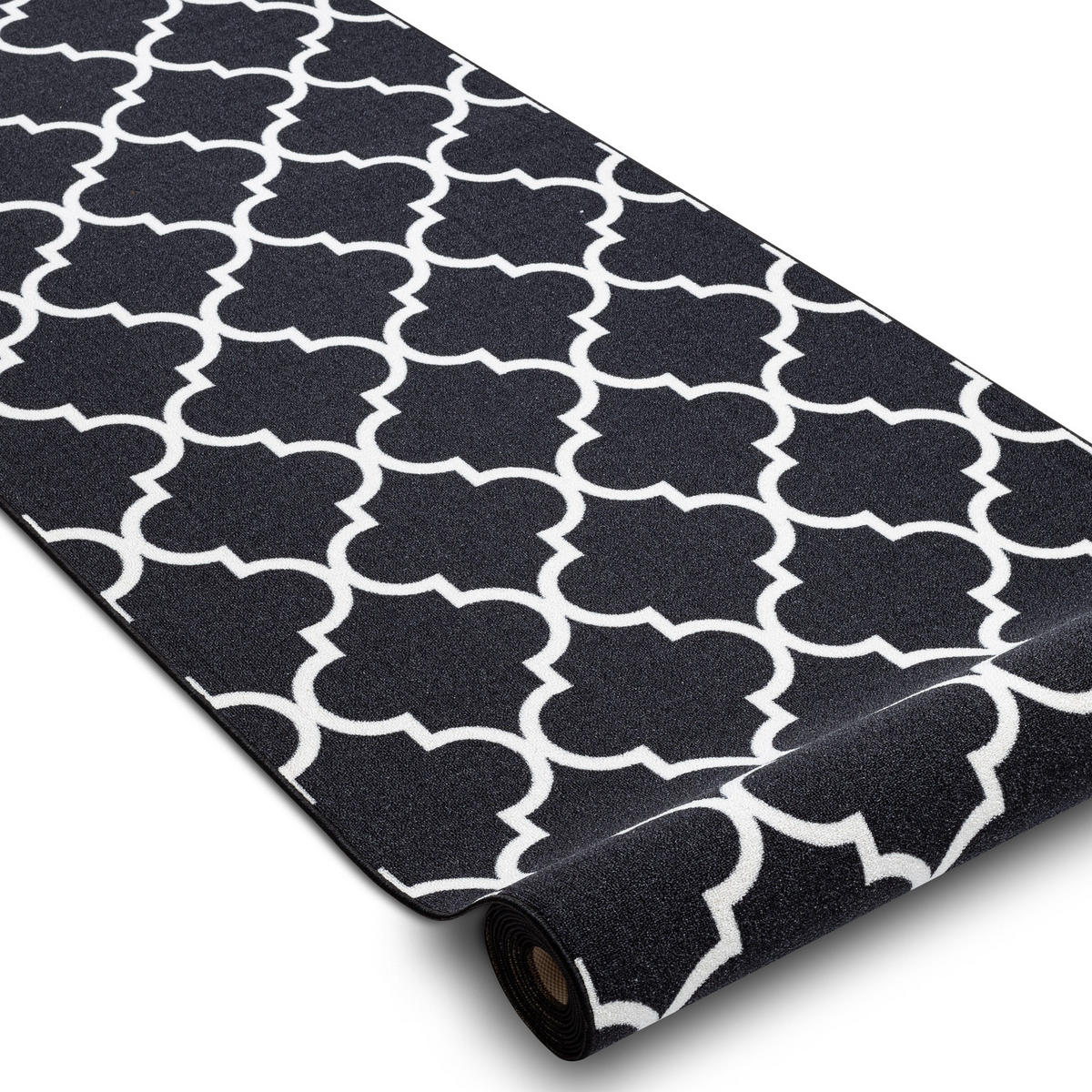 LÄUFER Antirutsch TRELLIS 80/170 cm - Schwarz, Textil (80/170cm) - rugsX
