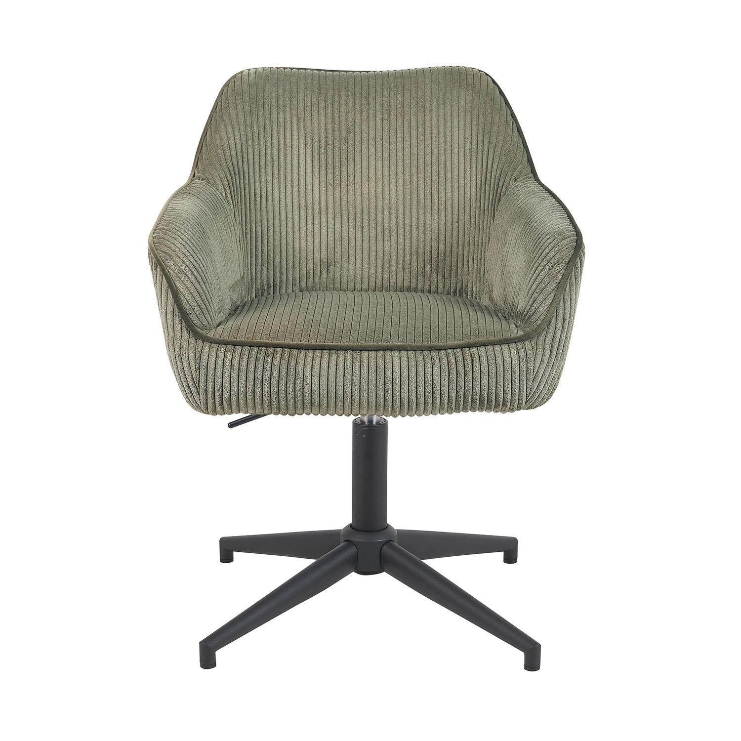 BÜROSTUHL Mika-Caro - Schwarz/Grün, Textil/Metall (60/79/61cm) - DUBI Möbel