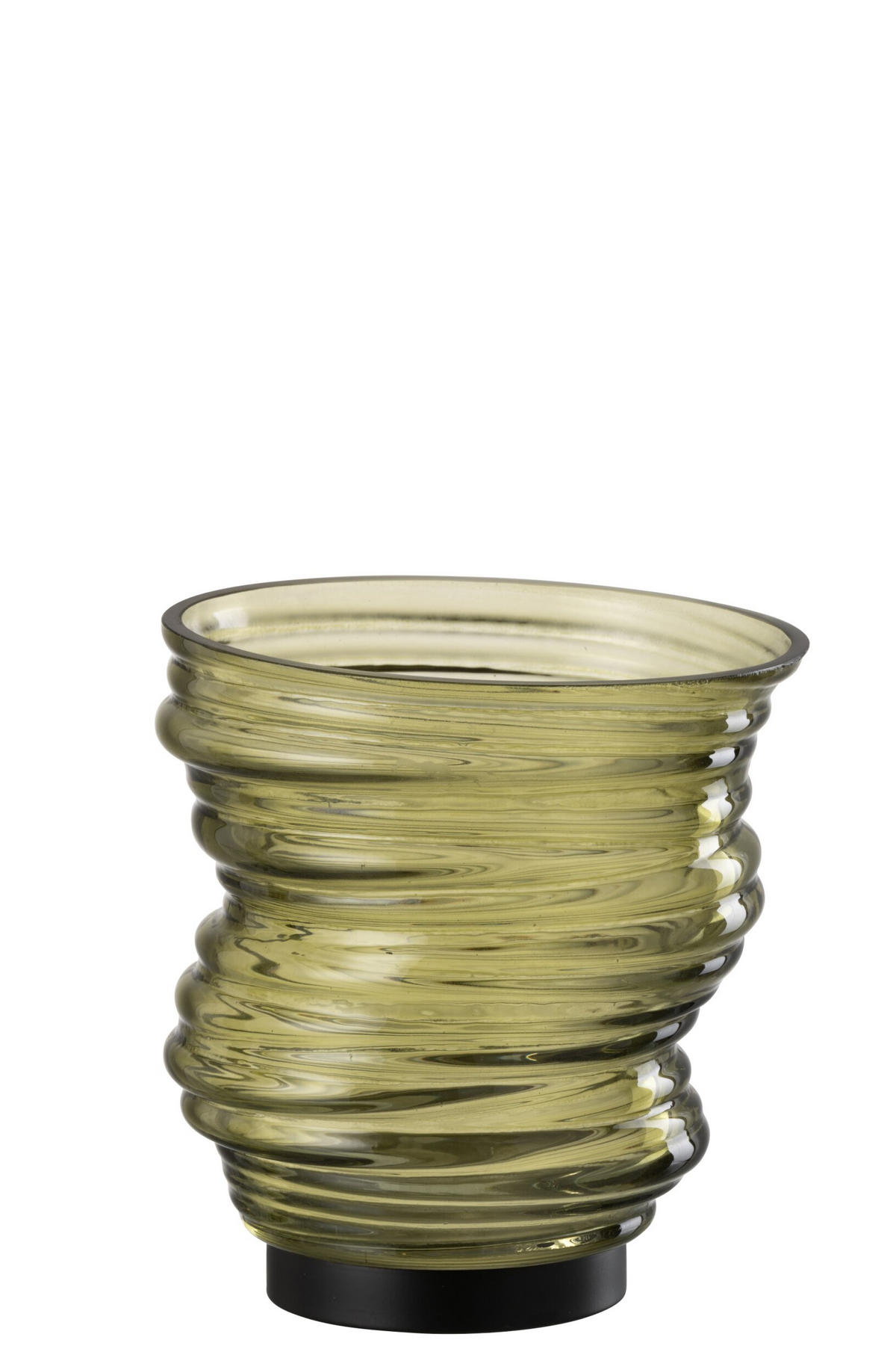 VASE TORNADO - Glas - Grün - S - Ø 16 cm - Grün, Glas (17cm) - J-Line