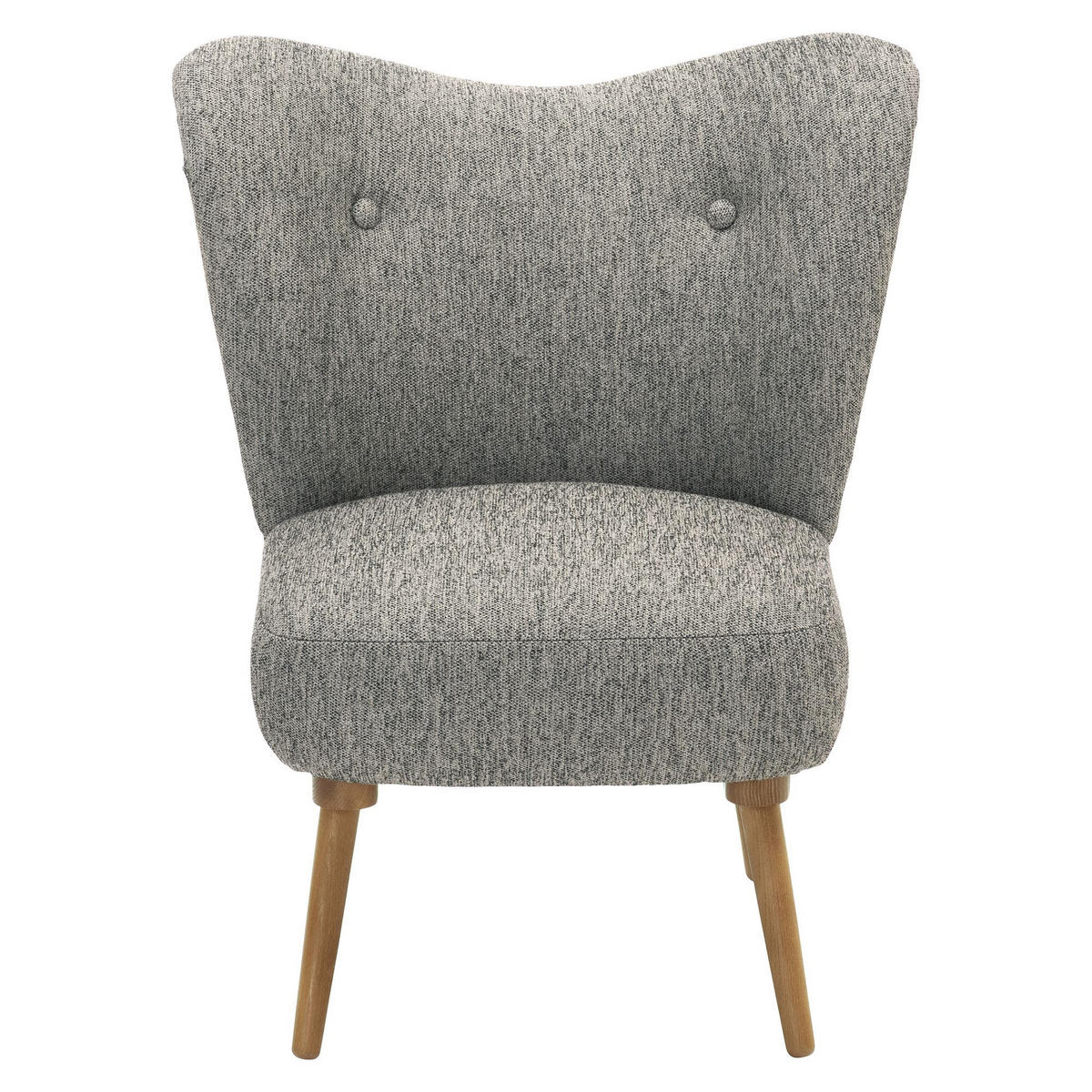 COCKTAILSESSEL Kayra Flachgewebe (Strukturgewebe) grau - Grau, Kunststoff (72/90/74cm) - 58aufmkessel