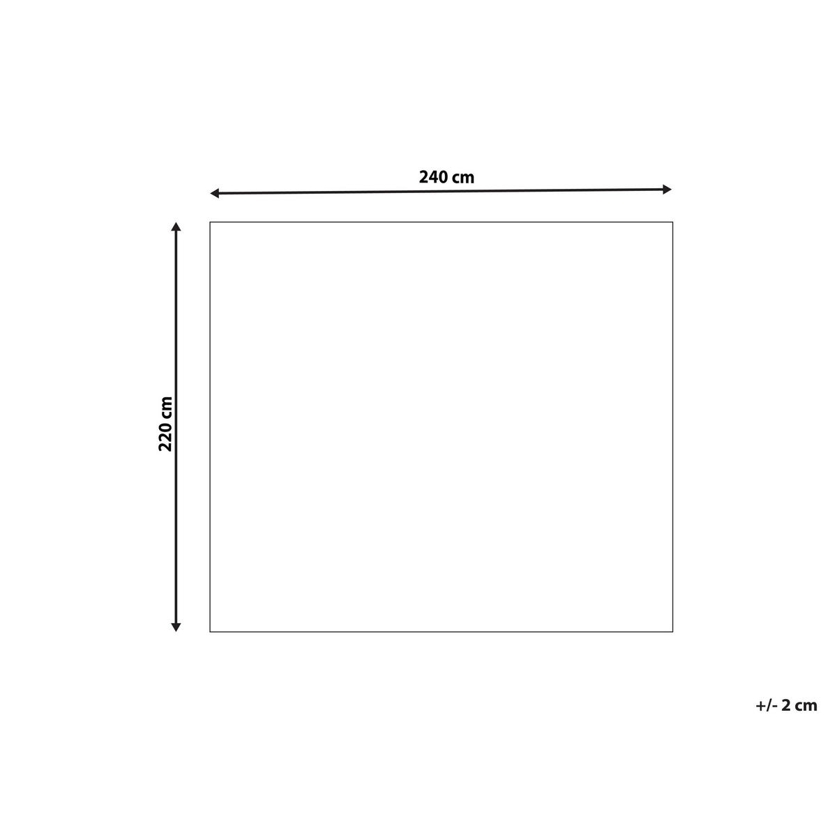 DECKE Weiß 220 x 240 cm Hatton - Weiß, Textil (240/220cm) - Beliani