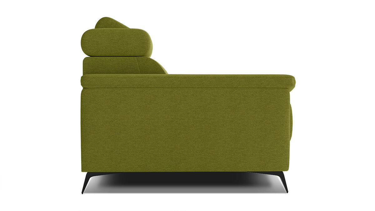 SOFA TAUNUS 2-Sitzer, limette - Limette/Schwarz, Holzwerkstoff/Textil (141/80/102cm) - Courtois Laville