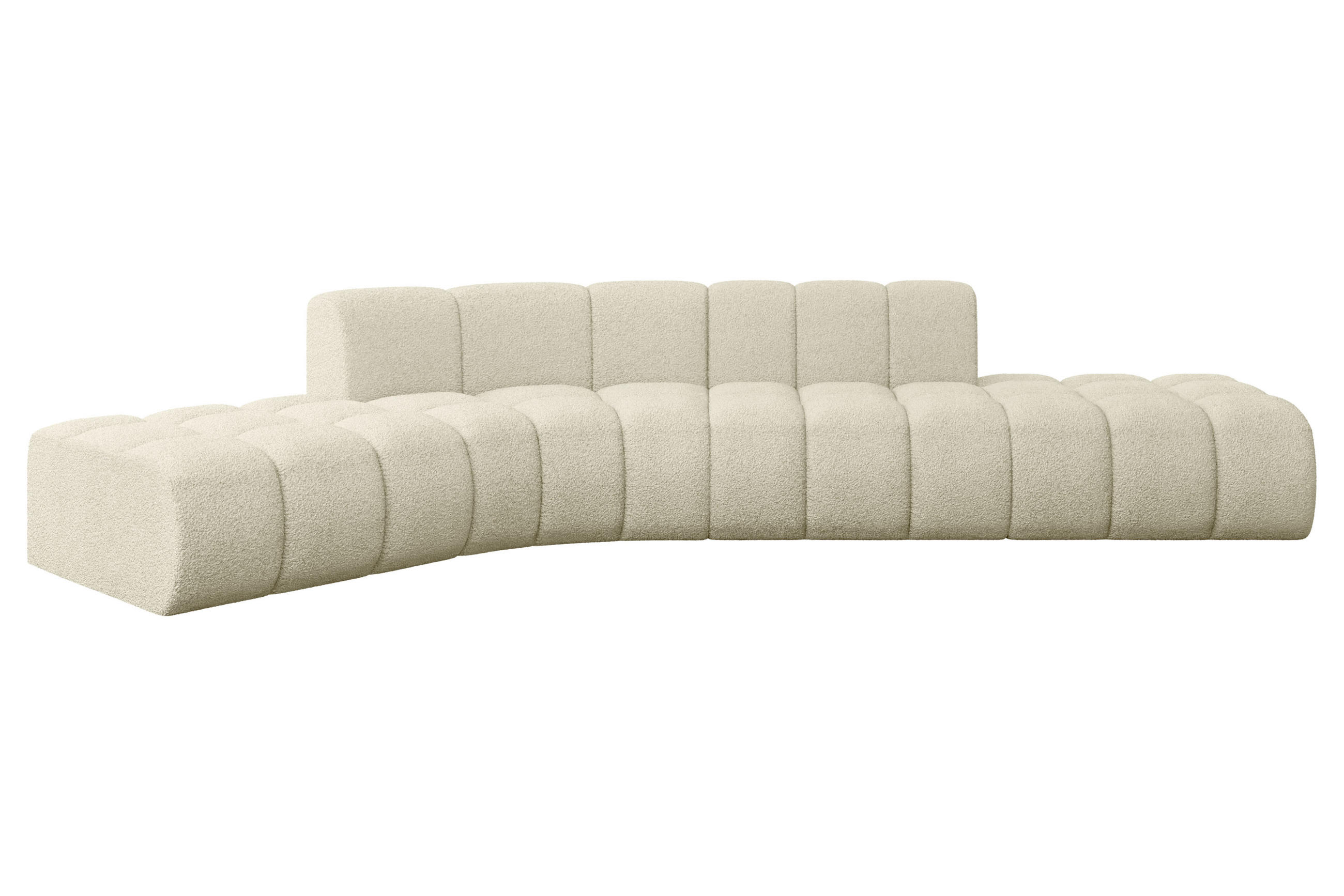 ECKSOFA modulares Sofa Solven-L1 - 380x174x70 cm Beige - Beige, Holzwerkstoff/Textil (380/174cm) - ALTDECOR