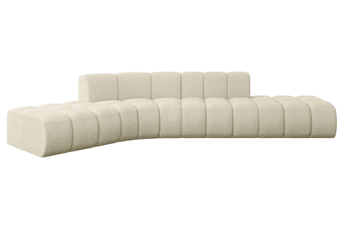 ECKSOFA modulares Sofa Solven-L1 - 380x174x70 cm Beige - Beige, Holzwerkstoff/Textil (380/174cm) - ALTDECOR