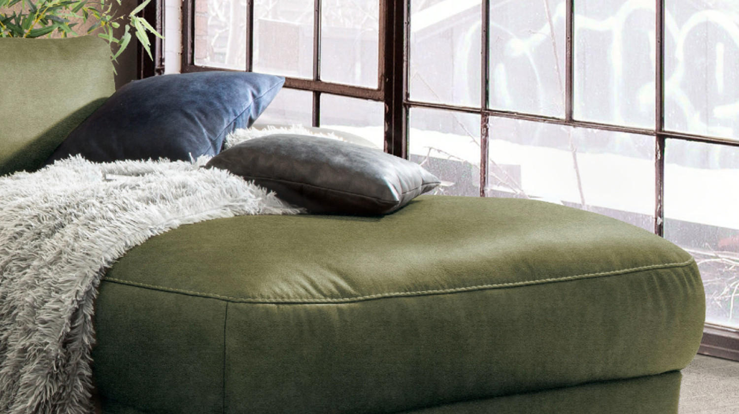 ECKSOFA MOTORISCH. RELAXFUNKTION LOLA Dunkelgrün Webstoff - Dunkelgrün/Schwarz, Textil (233/178cm) - KAWOLA