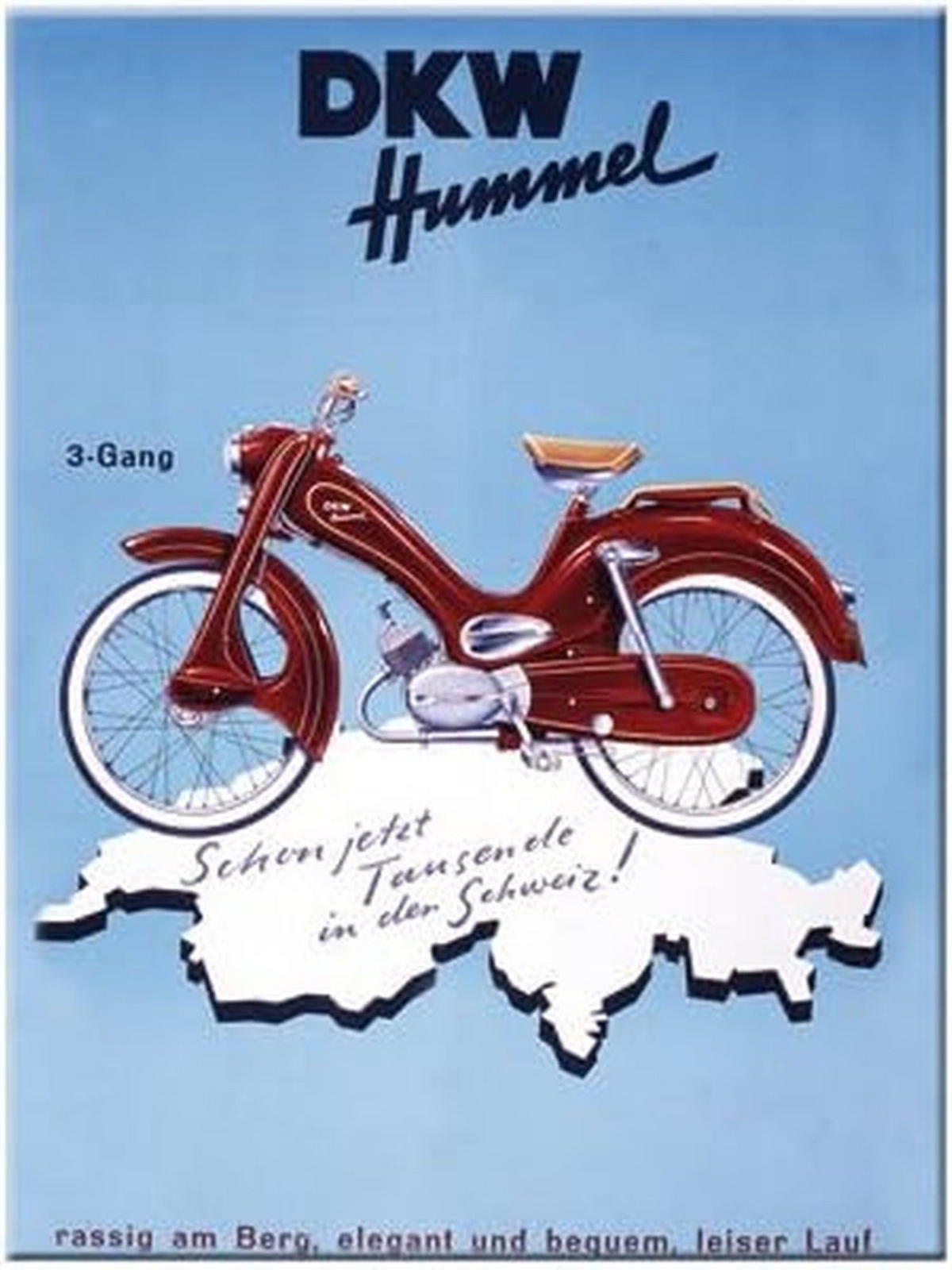 MAGNET 6/8 cm DKW Hummel - Multicolor, Metall (6/8/0.1cm) - Nostalgic-Art