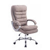 CHEFSESSEL Stoff taupe - Taupe/Chromfarben, Textil/Metall (68/116/77cm) - CLP
