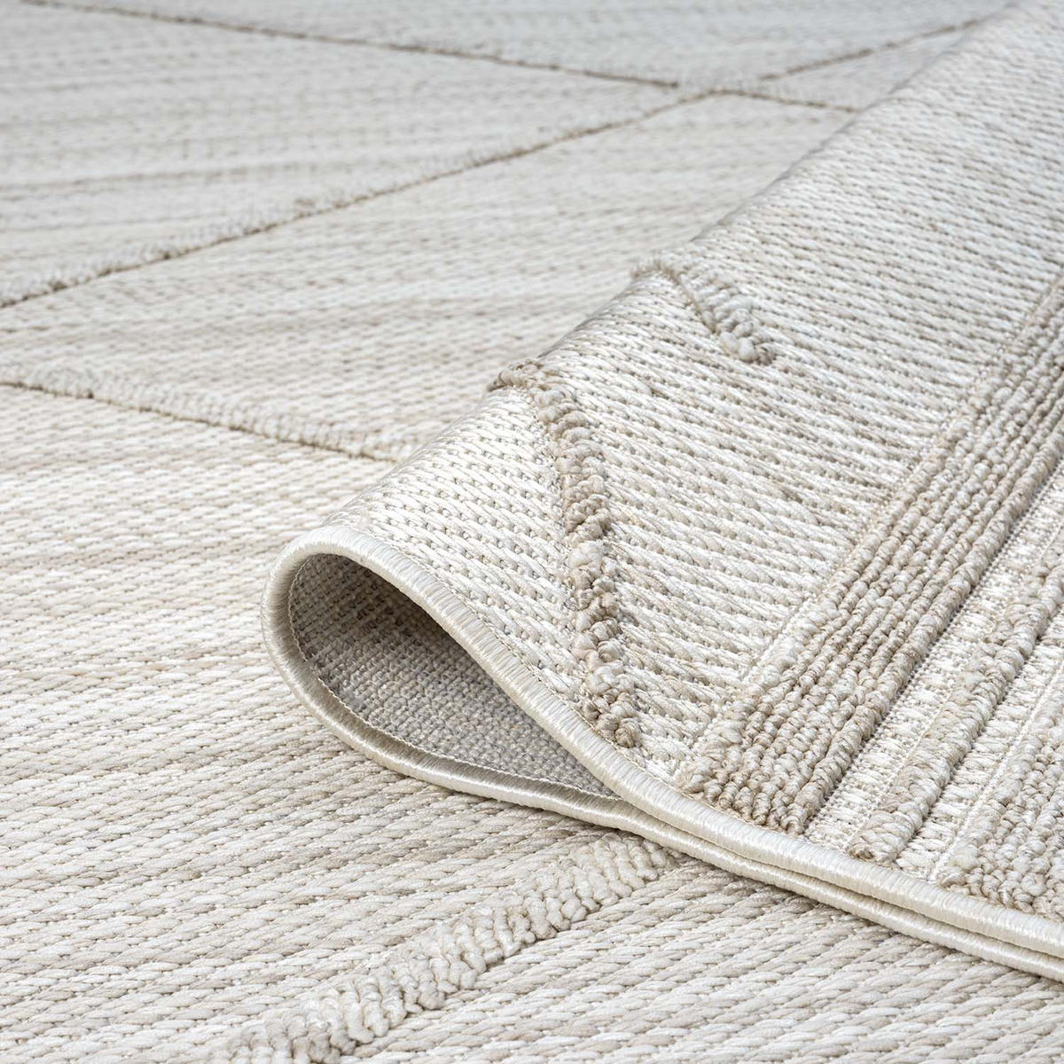 KURZFLOR-TEPPICH Clasico 8931 Beige 120x170 cm - Beige, Textil (120/170cm) - carpet city