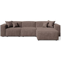 ECKSOFA Arizona Braun Rechts - Braun, Holz/Textil (265/180cm) - Graingold