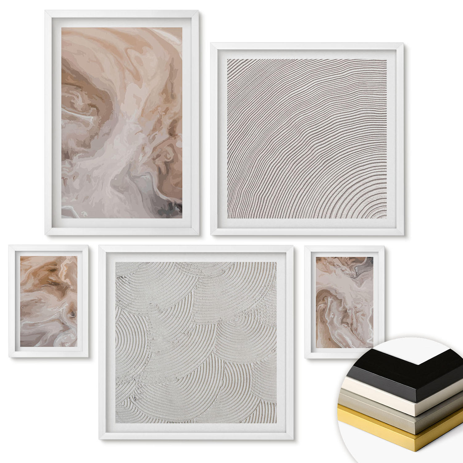 ArtPrintCave Wandbilder Weiß 40x60 cm