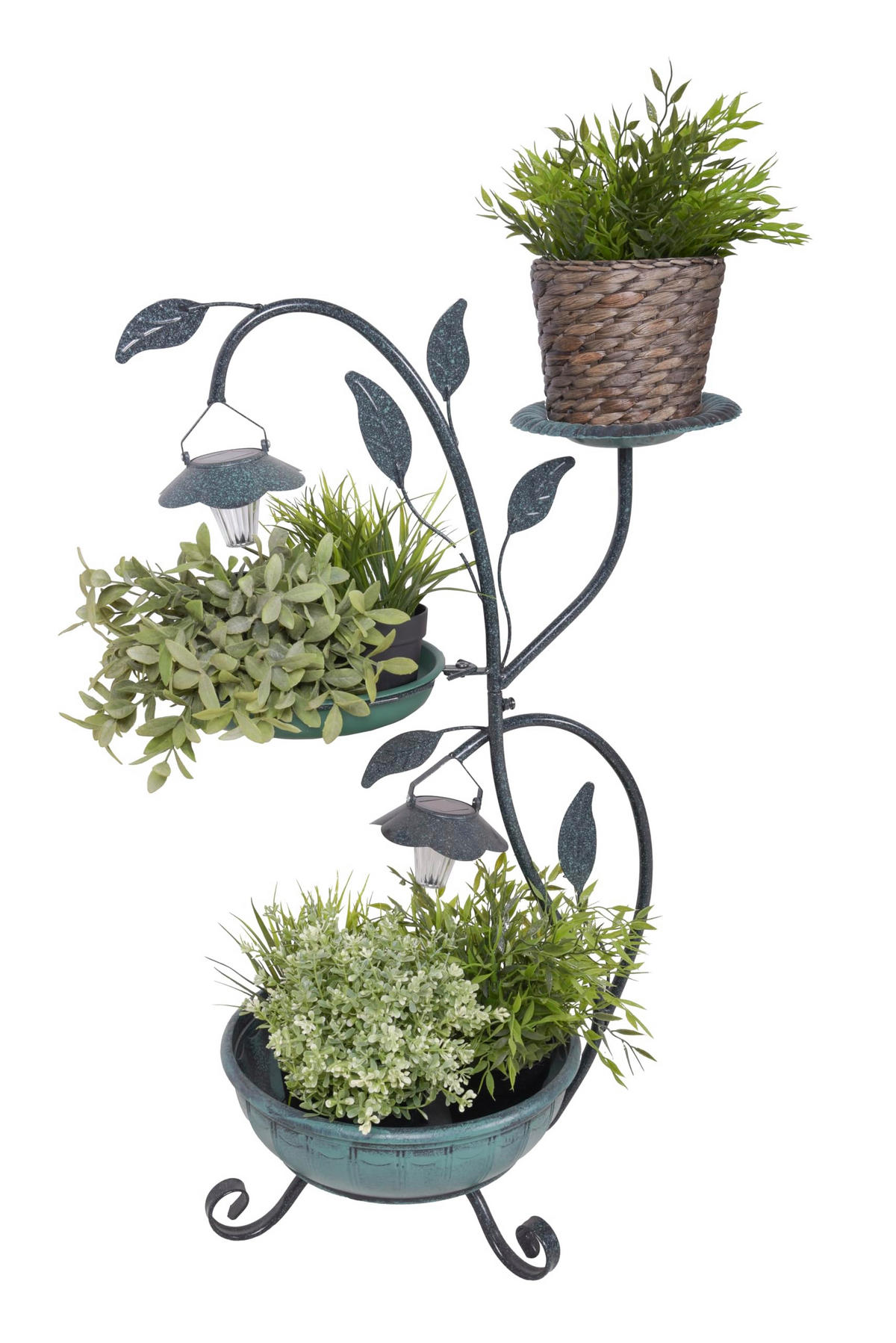 PFLANZSTÄNDER Hector Grün Kunststoff Blumenständer - Grün, Kunststoff (45/30/77cm) - DELUKE